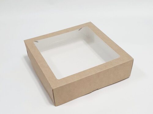 Коробка крафт “ЭКО” 20х20х4 см