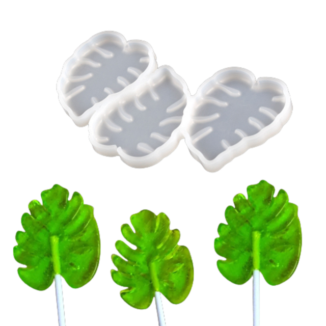 Силиконовая форма для леденцов “Тропические листья”