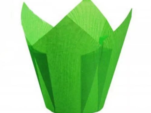Форма для выпечки “Тюльпан”, зеленый, 20 шт